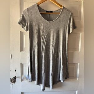 Casual Heather Gray V-Neck Tee